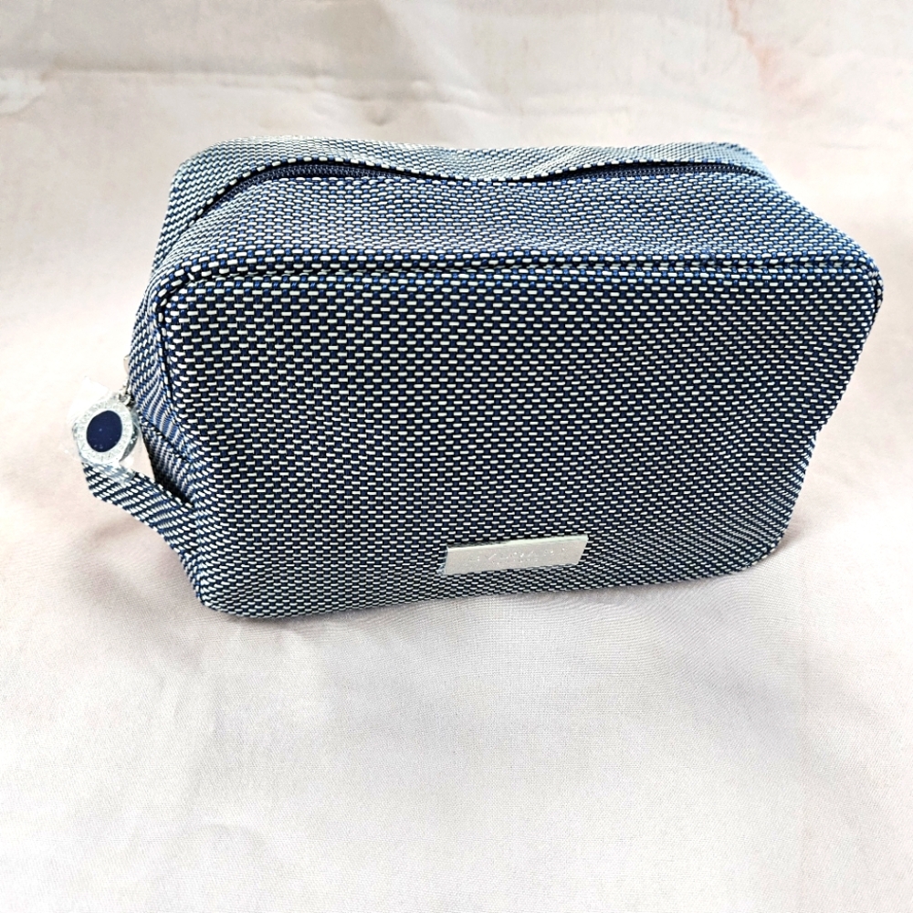 Bvlgari Blue and Gray Men's Dopp Toiletry Bag